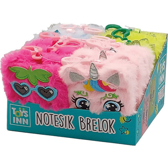 Notesik brelok display mix 12 sztuk