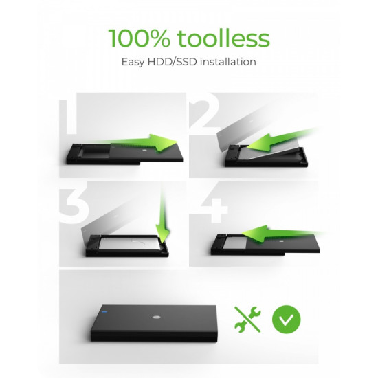 Obudowa IB-200T-C3 2,5  SATA USB 3.2 Gen.1 