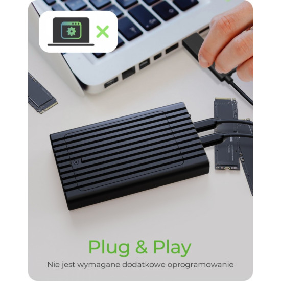 Stacja ICY BOX IB-2817MCL-C31  z funkcją klonowania dla 2x NVMe  SSD 