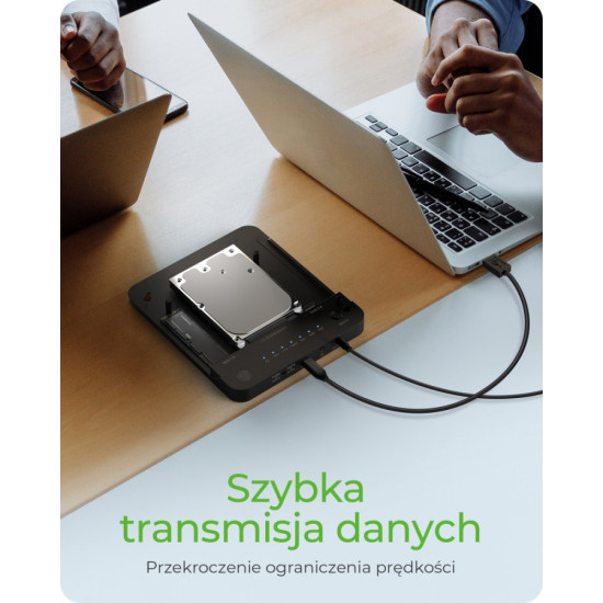 Stacja dokująca/klonująca IB-2915MSCL-C31 M.2  dla M.2 0NVMe i SATA 2,5/3,5 SSD/HDD 