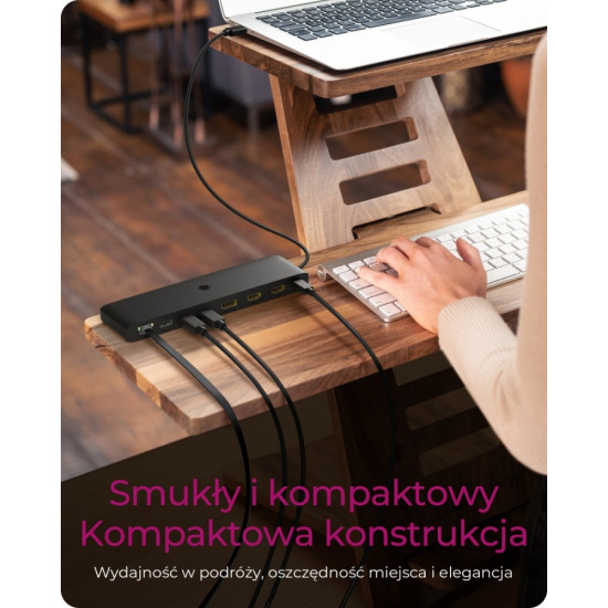 Stacja dokująca IB-DK2116-C 12in1,HDMI,DP,LAN,USB 