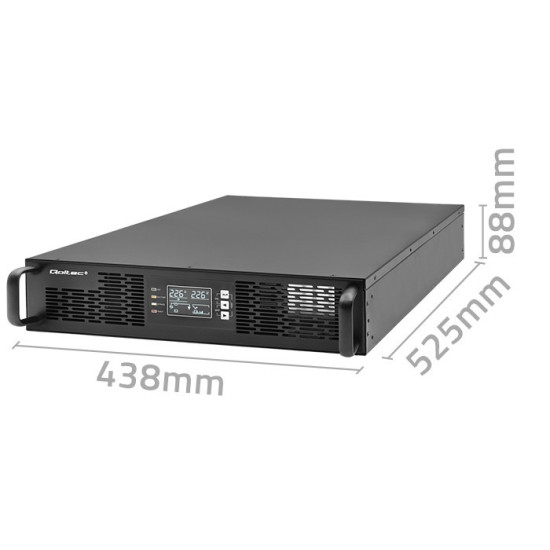 Zasilacz awaryjny UPS do RACK | 3kVA | 3000W | Power Factor 1.0 |LCD | On-line 