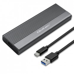 Obudowa | kieszeń na dysk SSD M.2 | SATA | NGFF | USB-C | Super  speed 6Gb/s | 2TB | Szara