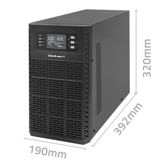 Zasilacz awaryjny UPS 3kVA | 3000W | Power Factor 1.0 | LCD | EPO| USB | On-line 