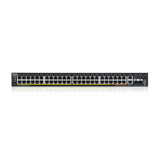 Przełącznik zarządzalny XGS2220-54HP-EU0101F L3 600W PoE, 40xPoE+/10xPoE++, 48x1G RJ45 2x10mG RJ45, 4x10G SFP+ 