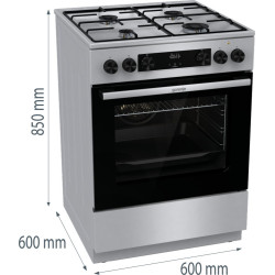 Kuchnia gazowo-elektryczna GKS6C70XJ
