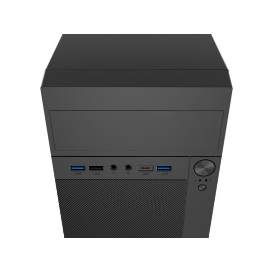 Obudowa Helix USB-C MATX Mini Tower Czarna 