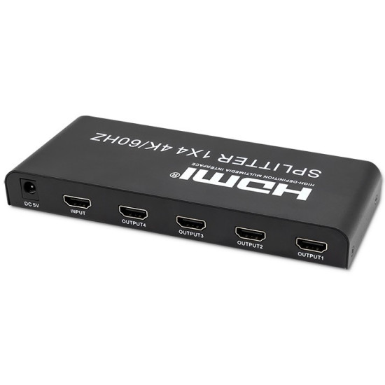 Aktywny rozdzielacz Splitter 4 x HDMI 4K x 2K | 6Gb/s | 60Hz 