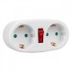 Gniazdko prądowe x2 MCE338 typ F