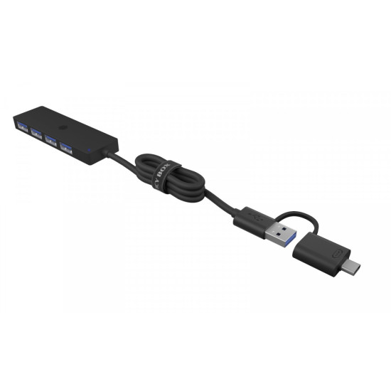 Hub IB-HUB1424-C3 4-Port USB Typ-A, złącze Typ-C/A 