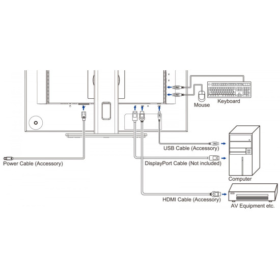 Monitor 24 cale XUB2495WSU-B7 IPS,16:10,300cd,4ms,HDMI,DP,3xUSB(3.2), 1xUSB-c,2x2W,FlickerFree,HAS(150mm) 