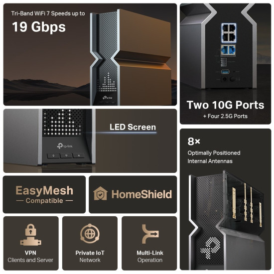 Archer BE800 Router WiFi 7 BE19000 