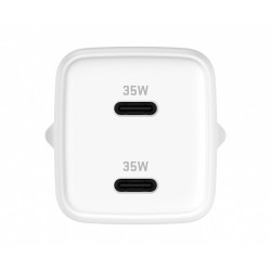 Ładowarka sieciowa USB C 2x18W 3A Power delivery 3.0 QC3.0 Biała
