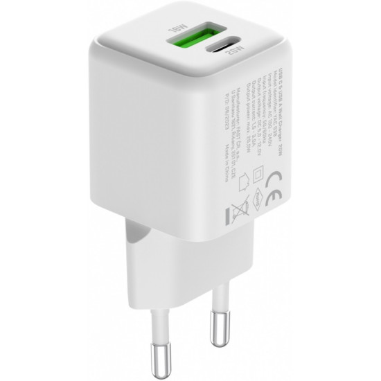 Ładowarka sieciowa USB C/A 20W/18W 3A Power delivery 3.0 QC3.0 