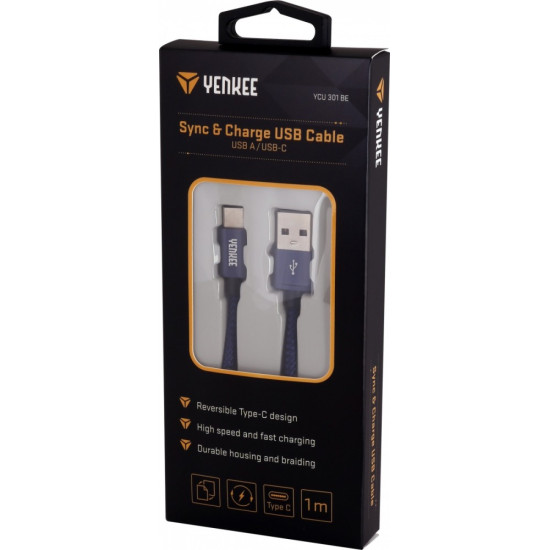 Kabel USB A 2.0 / USB C transfer danych 480Mb/s /3A 