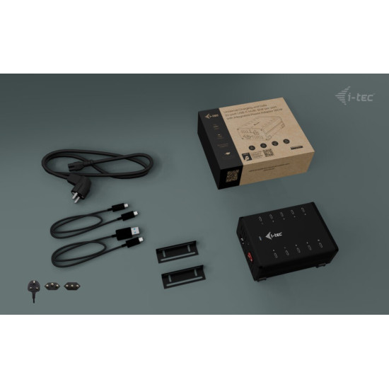 !i-tec USB-C/USB-A Metal Charging + data HUB 15W per port 10x USB-C 