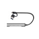 Hub USB-C/USB-A Metal 1x USB 3.0 + 3x USB 2.0 