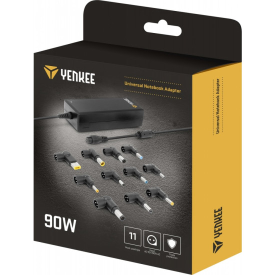 Zasilacz uniwersalny do laptopa 90W zestaw 11 wtyczek 