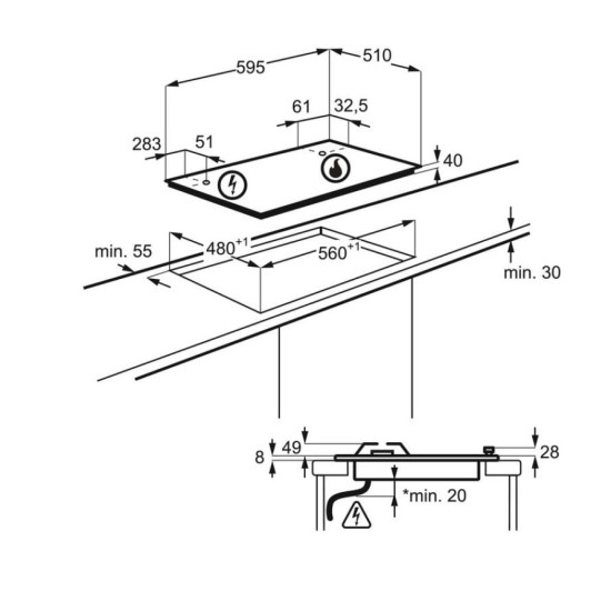 Płyta gazowa EGS6436RK