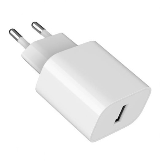Ładowarka USB-A 2.4A biała 