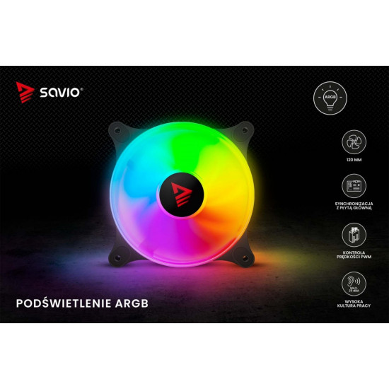 Wentylator BLAST 120mm ARGB 3-pin 5V, 4-pin 12V