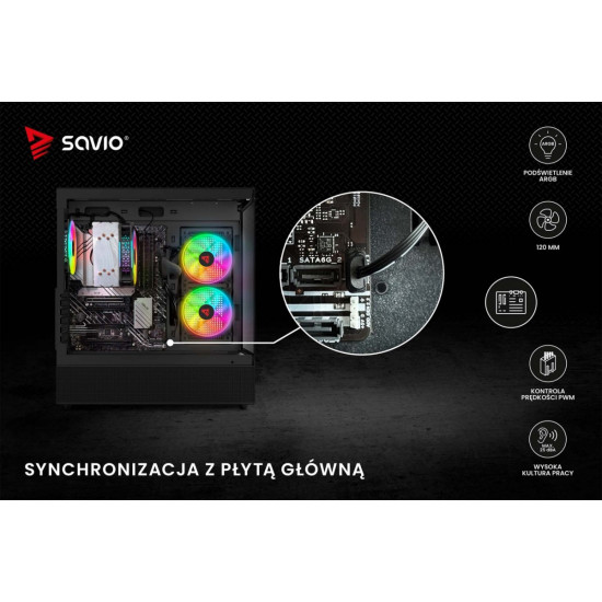 Wentylator BLAST 120mm ARGB 3-pin 5V, 4-pin 12V