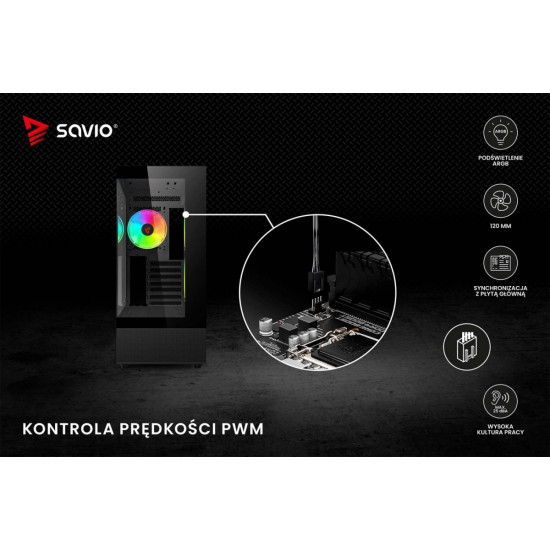 Wentylator BLAST 120mm ARGB 3-pin 5V, 4-pin 12V