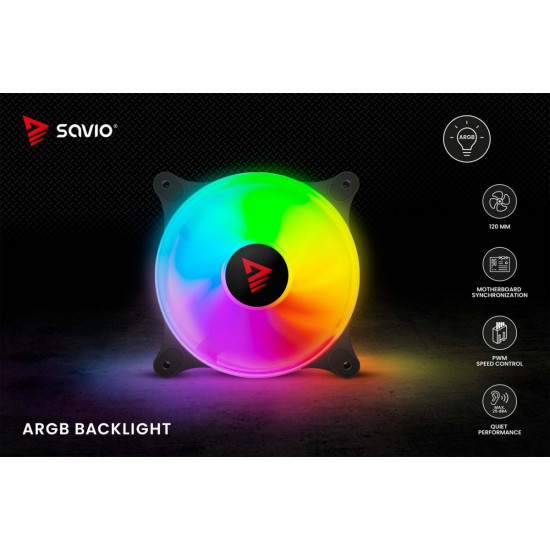 Wentylator BLAST 120mm ARGB 3-pin 5V, 4-pin 12V