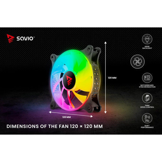 Wentylator BLAST 120mm ARGB 3-pin 5V, 4-pin 12V