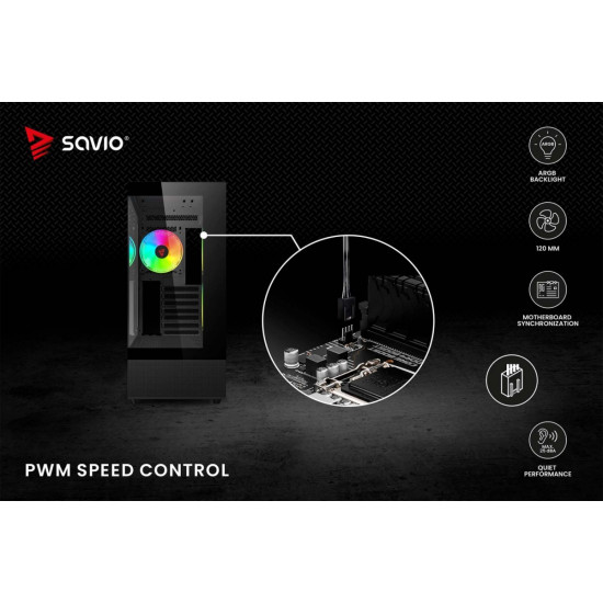 Wentylator BLAST 120mm ARGB 3-pin 5V, 4-pin 12V