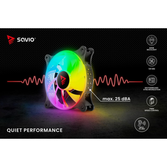 Wentylator BLAST 120mm ARGB 3-pin 5V, 4-pin 12V