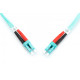 Patch cord światłowodowy FO LC/LC, dplx, MM 50/125, OM3, LSOH, 1m, turkusowy