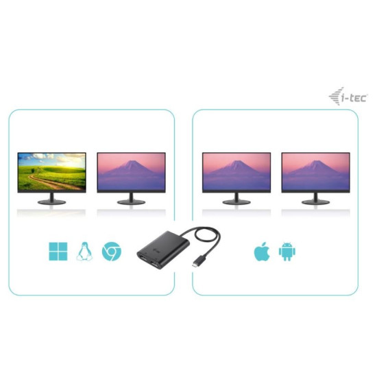 Stacja dokująca USB-C Dual 4K/60Hz (single 8K/30Hz) DP Video Adapter 