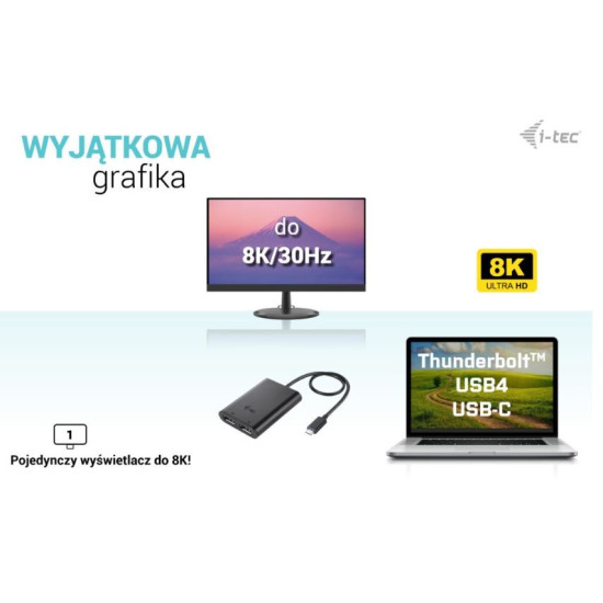 Stacja dokująca USB-C Dual 4K/60Hz (single 8K/30Hz) DP Video Adapter 