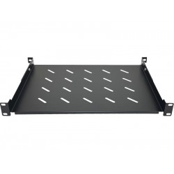 Półka stała 19 cali 1U głębokość 350mm Czarna