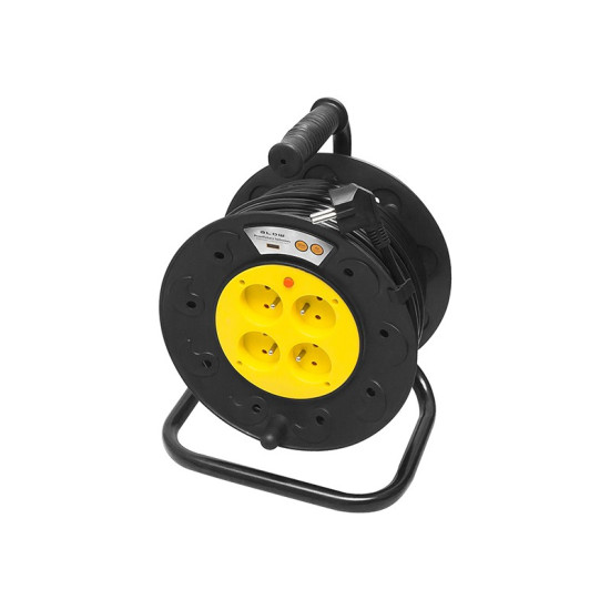 Przedłużacz sieciowy PR-61 4 gniazda z uziemieniem 50m bęben PCV 