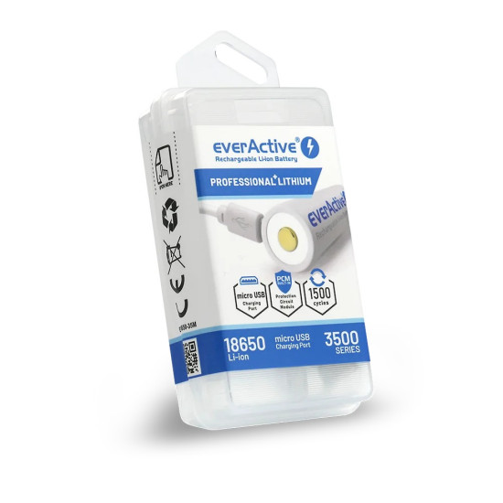 Akumulator 18650 3,7V Li-ion 3500 mAh micro USB 