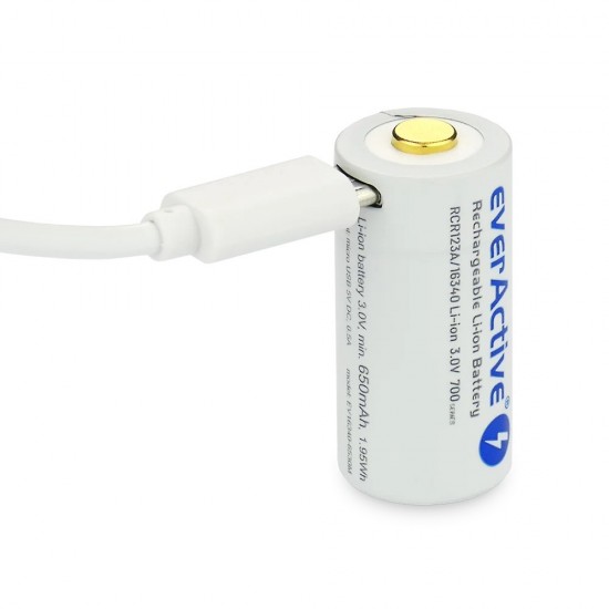 Akumulator 16340 3V Li-ion 700 mAh micro USB 