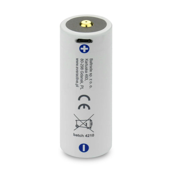 Akumulator 26650 3,7V Li-ion 5200 mAh micro USB 