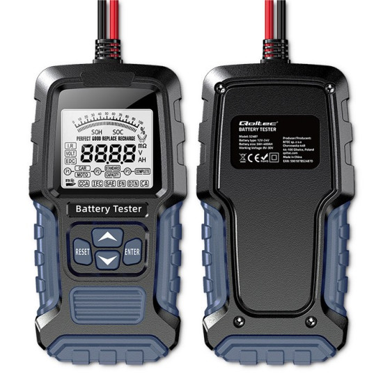 Tester akumulatora cyfrowy  z wyświetlaczem LCD | 12V | 24V | 3Ah-400Ah 