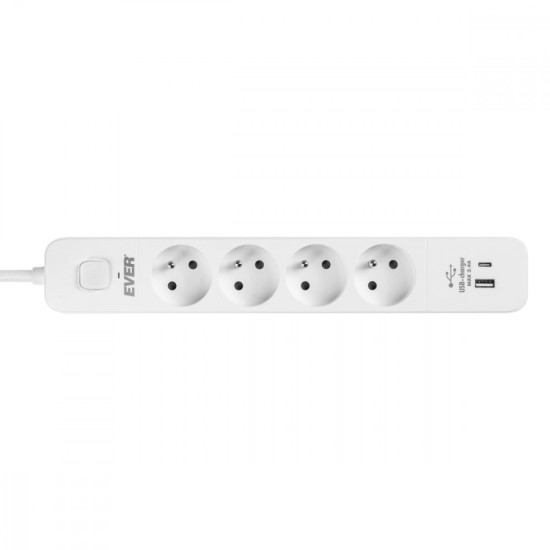 Listwa antyprzepięciowa PROTECT 4PL 1A1C USB T/LZ12-PRO015/1000 