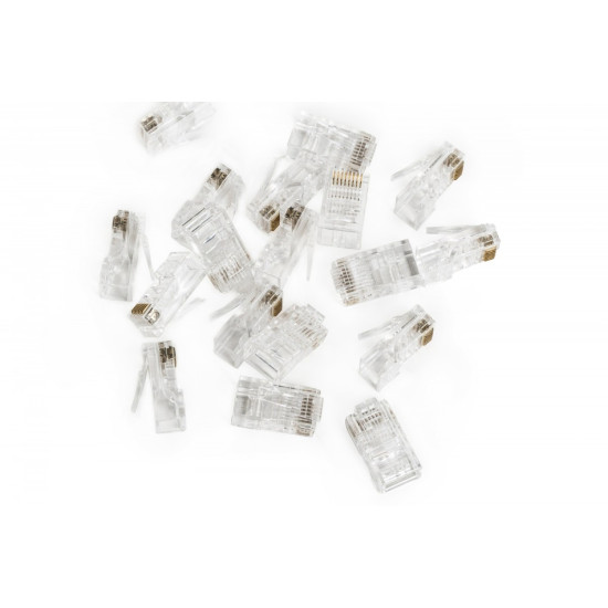 Wtyk RJ45 (8P8C) przelotowy, kat.5e, nieekranowany, AWG 26-24, opakowanie 100 szt. 