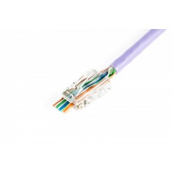 Wtyk RJ45 (8P8C) przelotowy, kat.5e, nieekranowany, AWG 26-24, opakowanie 100 szt. 