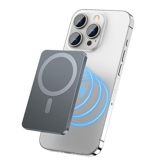 Powerbank indukcyjny MagSafe 5000mAh P112K Szary 