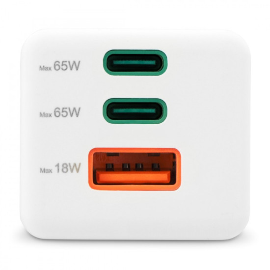 Ładowarka sieciowa 65W Gan PD/QC 