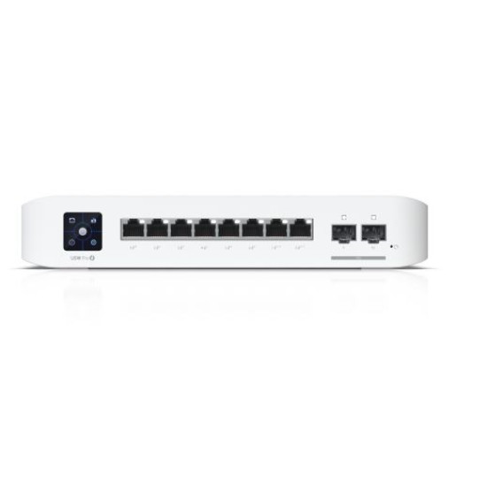 Przełącznik UniFi  8 PoE USW-PRO-8-POE, 6 portów 1 GbE PoE+,              2 porty 1 GbE PoE++, 2 porty 10G SFP+, 120W 