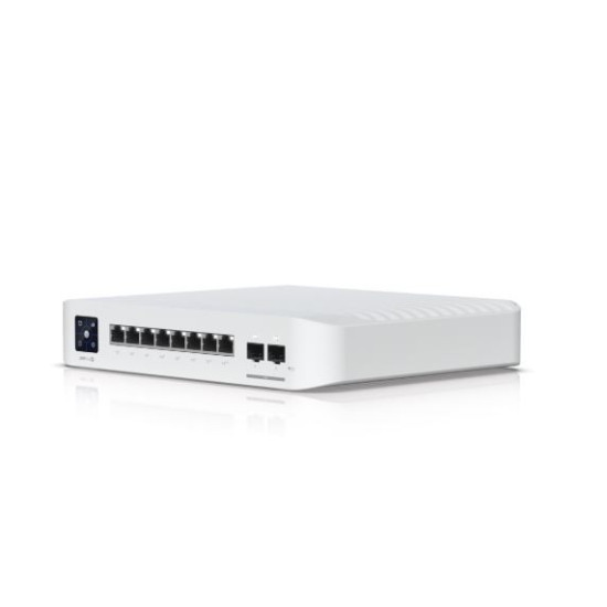 Przełącznik UniFi  8 PoE USW-PRO-8-POE, 6 portów 1 GbE PoE+,              2 porty 1 GbE PoE++, 2 porty 10G SFP+, 120W 