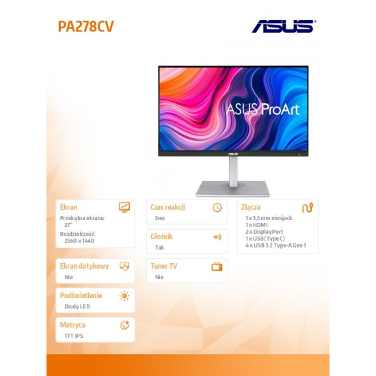 Monitor 27 cali PA278CV 