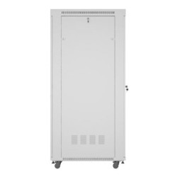 Szafa stojąca rack 19' 42U 800x1000 szara drzwi szkalne flat pack 