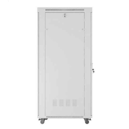 Szafa stojąca rack 19' 42U 800x1000 szara drzwi szkalne flat pack 